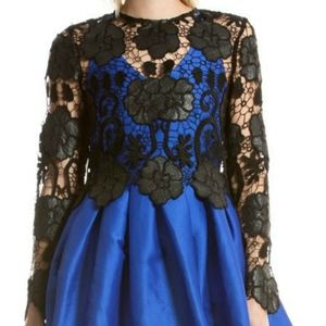 Gracia Black Eyelet Long Sleeve Top